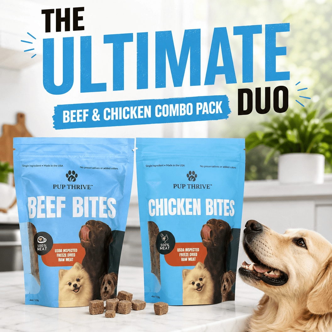 Beef & Chicken Liver Bites Combo Pack - Pup Thrive