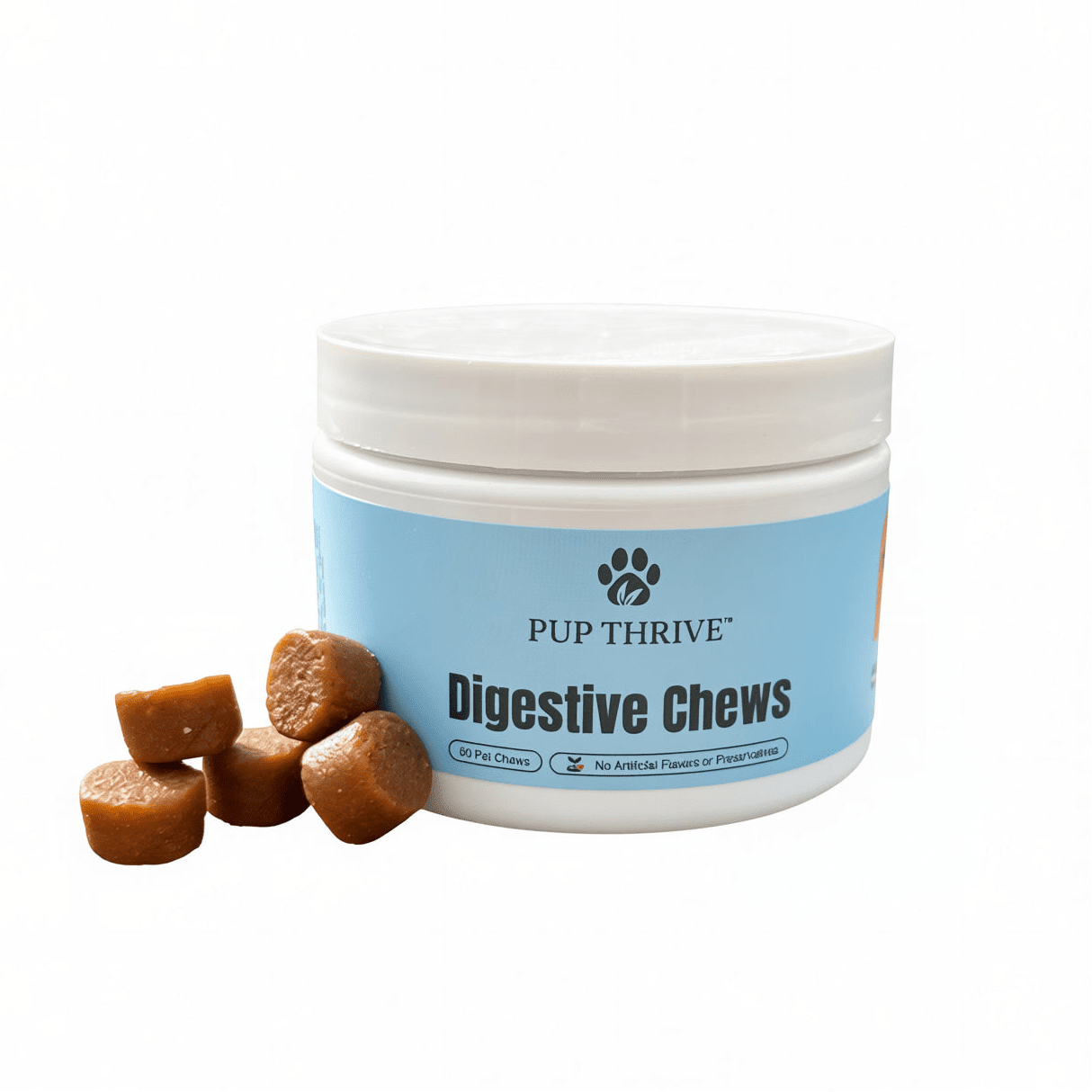 3 - In - 1 Digestive Pet Chews - 60 Count - Pup Thrive